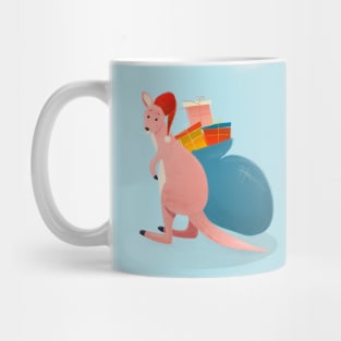 Santa Pink Kangaroo Mug